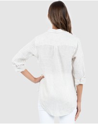 CAMIXA - Rina Striped Linen Shirt