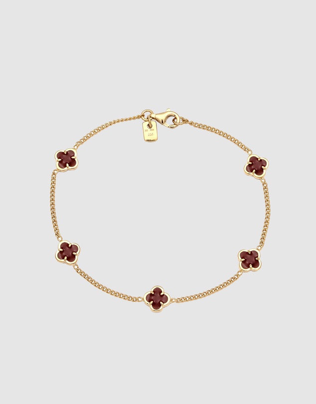 Kuzzoi - ICONIC EXCLUSIVE - Cloverleaf Bracelet in Gold-Plated 925 Sterling Silver