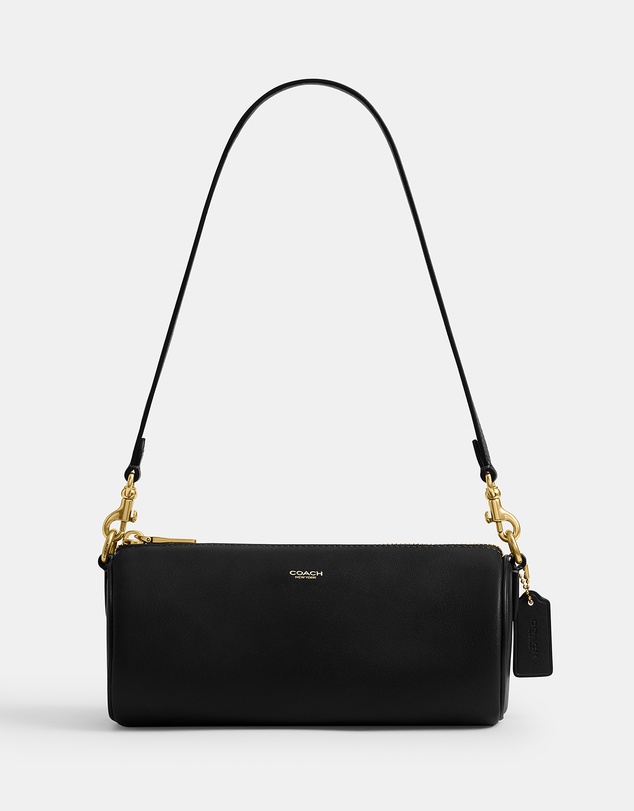 Coach - Natural Grained Leather Barrel Bag
