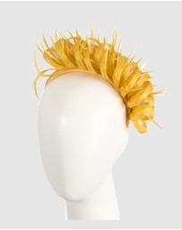 Max Alexander - Yellow Sinamay Fascinator Headband
