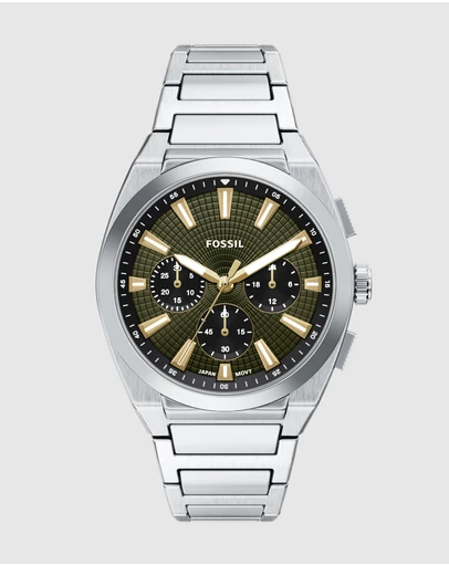 Fossil - Everett Silver Tone Chronograph Watch