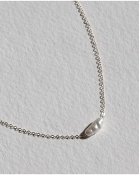 SAINT VALENTINE - Cielo Single Pearl Necklace - Silver