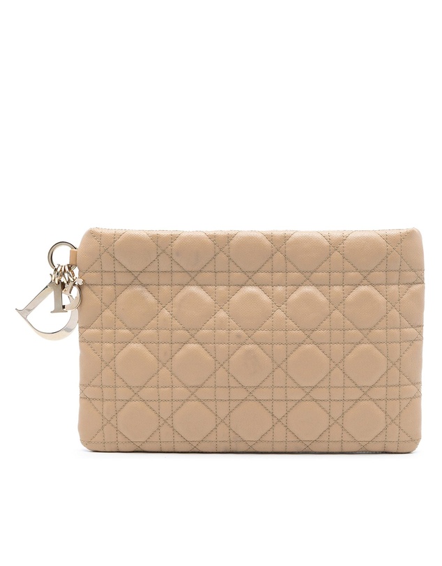 Pre-Loved by Azura Reborn - Pre-Loved Coated Canvas Cannage Lady Dior Panarea Clutch