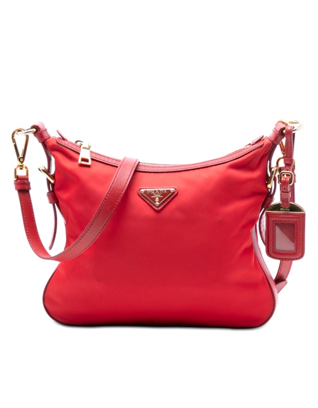 Pre-Loved by Azura Reborn - Pre-Loved Saffiano Trimmed Tessuto Zip Top Crossbody