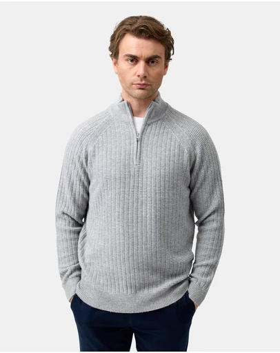 Brooksfield - Half Zipped Knit