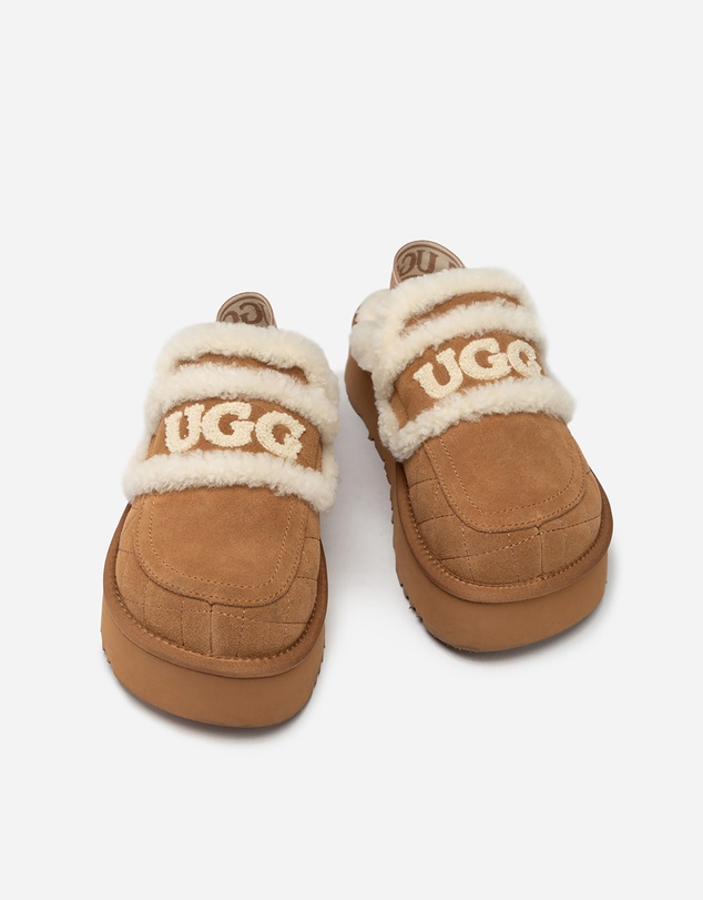 Ozwear Connection Uggs - Ugg Violet Matelassé Shearling Platform Slipper (Detachable Feature)