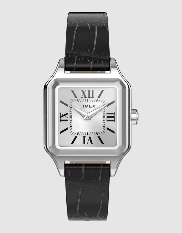 TIMEX - Addison 23mm Black Leather Strap Watch