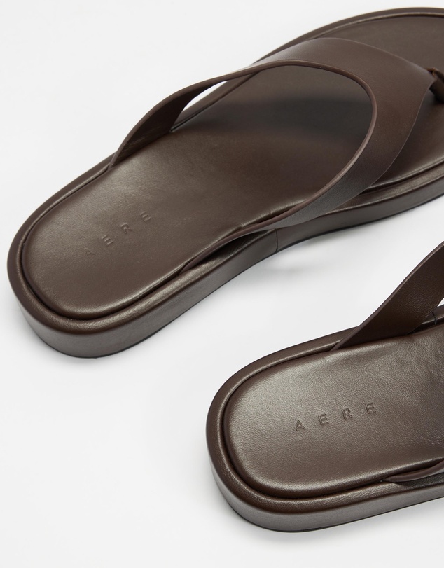 AERE - Leather Platform Thongs