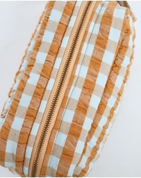 Mosey Me - Honey Blue Seersucker Dopp Kit