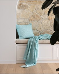 Bambury - Dora Square Cushion Aqua