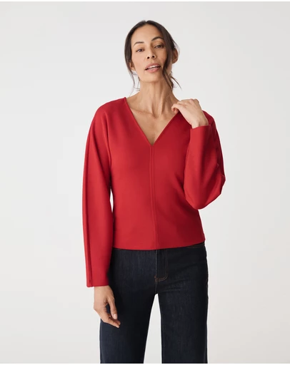 Forcast - Tate V-Neck Dolman Sleeve Top