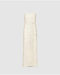 ROTATE - Beaded Maxi Slit Dress