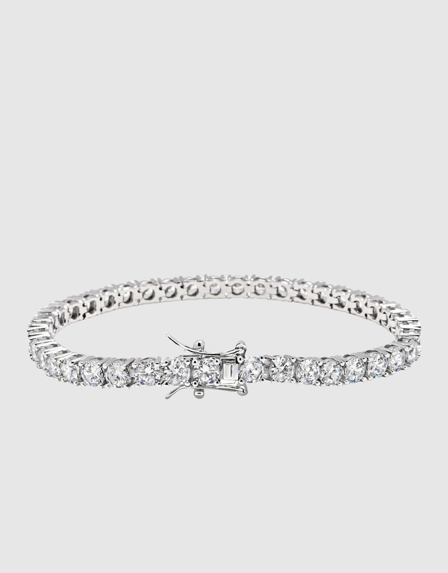 Nialaya Jewellery - Tennis Bracelet with Silver