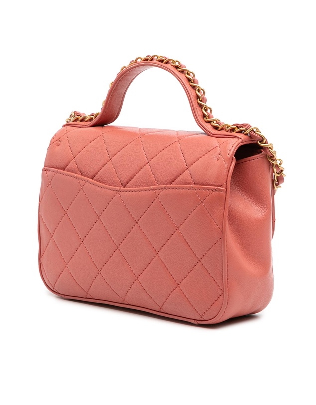 Pre-Loved by Azura Reborn - Pre-Loved Quilted Lambskin Chain Infinity Top Handle Bag
