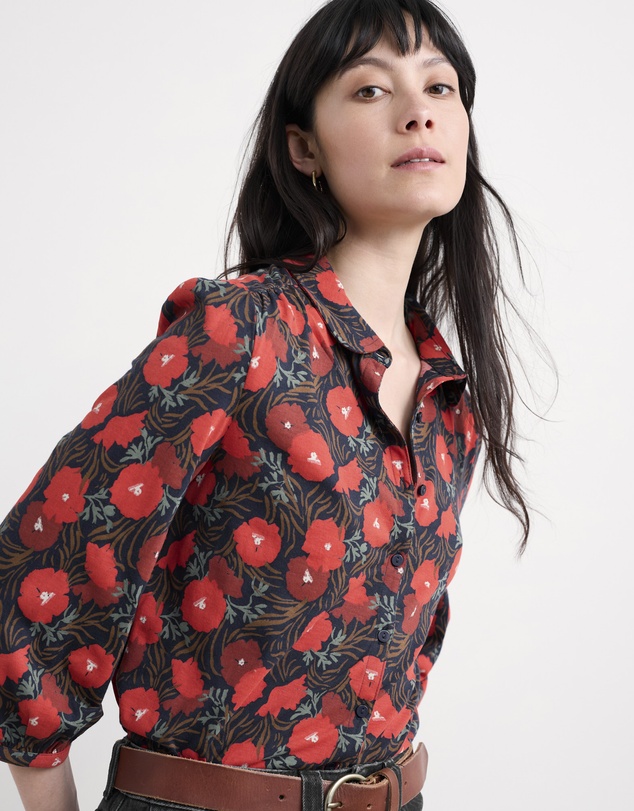 Seasalt - Seasalt Cornwall Navy 3/4 Embrace Shirt