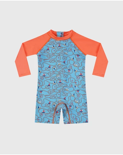 Aqua Blu Kids - Bowline Long Sleeve Sunsuit - Babies