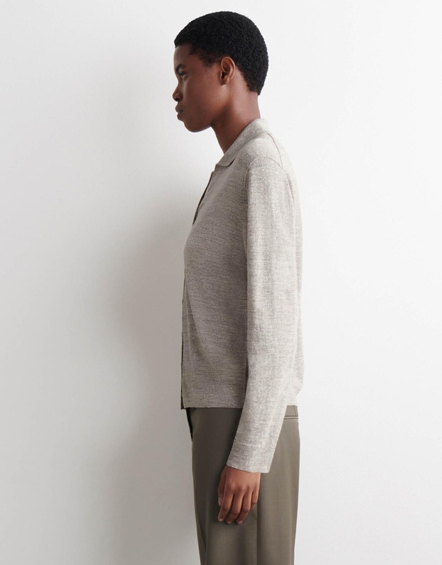 COS - Knitted Linen-Merino Shirt