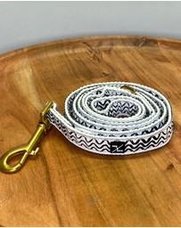 Mog & Bone - Classic Hemp Lead - Black Wave print
