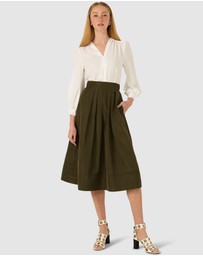 SACHA DRAKE - Pleated A-Line Skirt