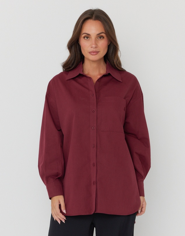 ALEXANDRA - Una Shirt Burgundy