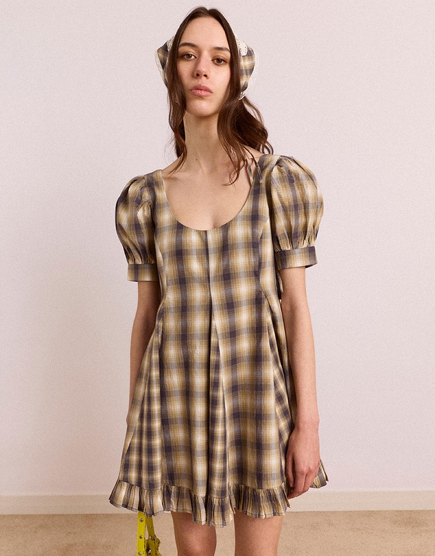 Damson Madder - Sabina Mini Godet Dress
