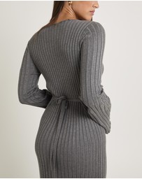 Subtitled - Sophie Long Sleeve Rib Knit Dress