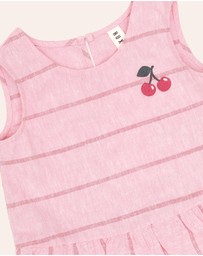 Huxbaby - Raspberry Stripe Peplum Top - ICONIC EXCLUSIVE - Babies-Kids