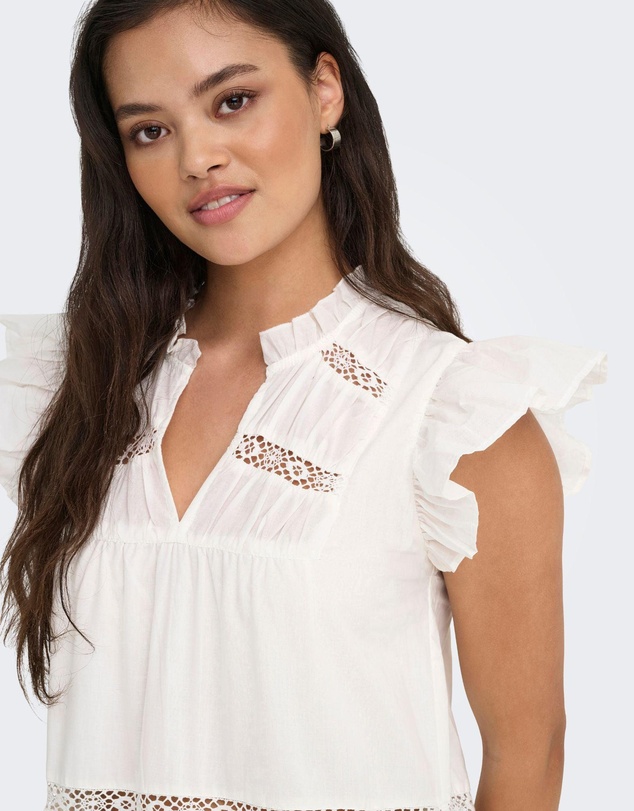 ONLY - Sunny Frilled Cotton Maxi Dress