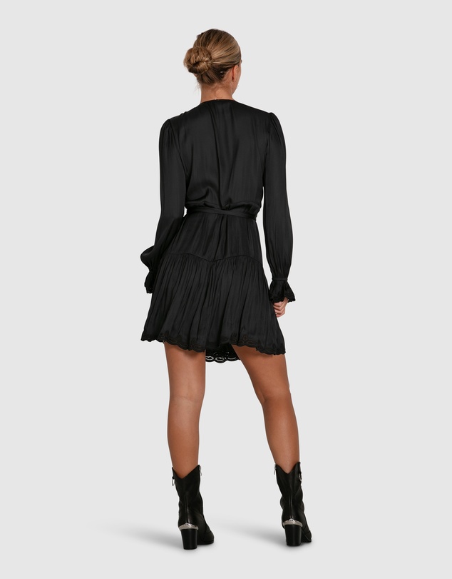 Belle & Bloom - Wild Flower Embroidered Wrap Dress