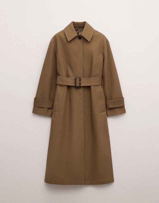 M.N.G - Cotton Trench Coat With Belt