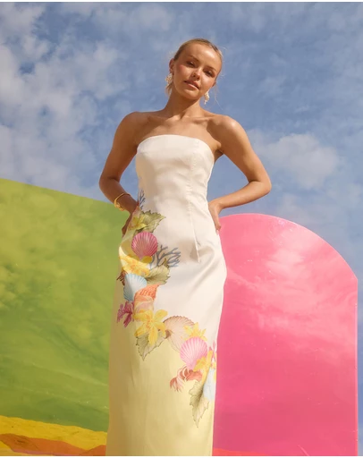 Pasduchas - Cove Strapless Midi Dress