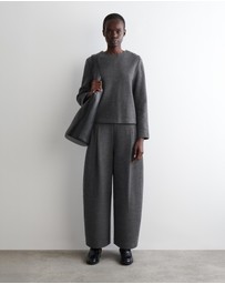 COS - Button-Detail Boiled-Wool Sweatshirt