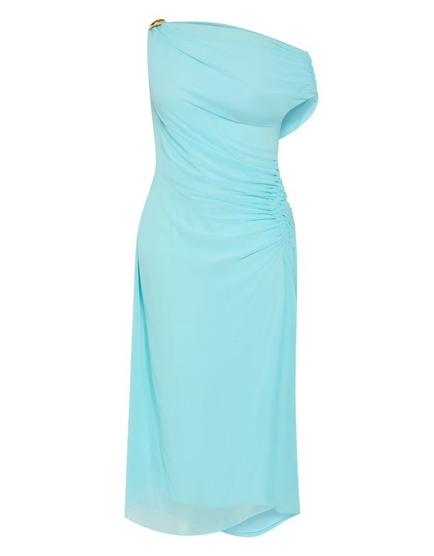 City Chic - Plus size Vivid Shoulder Detail Maxi Dress - aqua