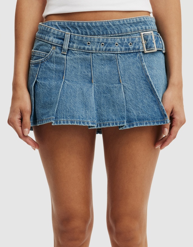 Cotton On - Pleated Micro Wrap Skirt
