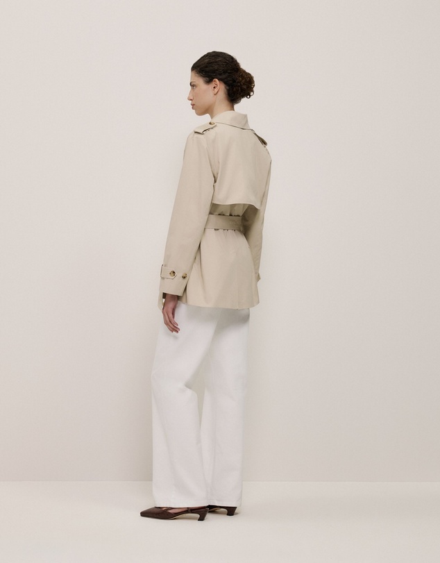 Trenery - Short Belted Trench Coat in Clay