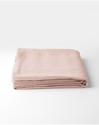 Aura Home - Evie Stonewash Organic Cotton Sheet Set in Blush Pink