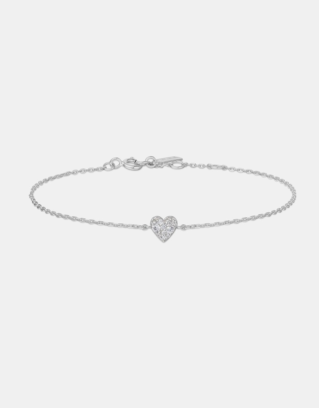 Ania Haie - Silver Sweetheart Pave Bracelet