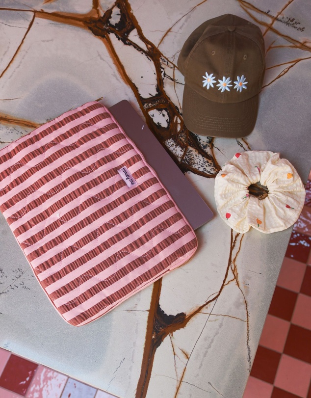Mosey Me - Sundae Seersucker Laptop Case