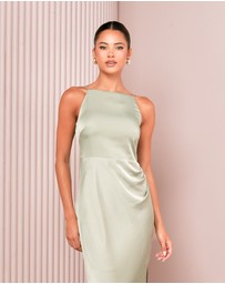 Azzurielle - Qarol Square Neck Maxi Dress