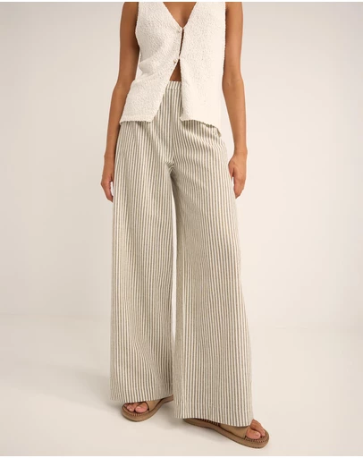 Rhythm - Valley Stripe Wide Leg Pants - Iconic Exclusive