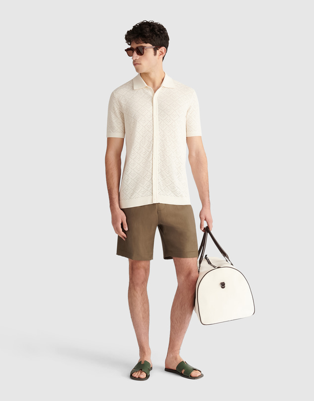 Peckham Rye  - Peckham Rye Open Stitch Knitted SS Shirt