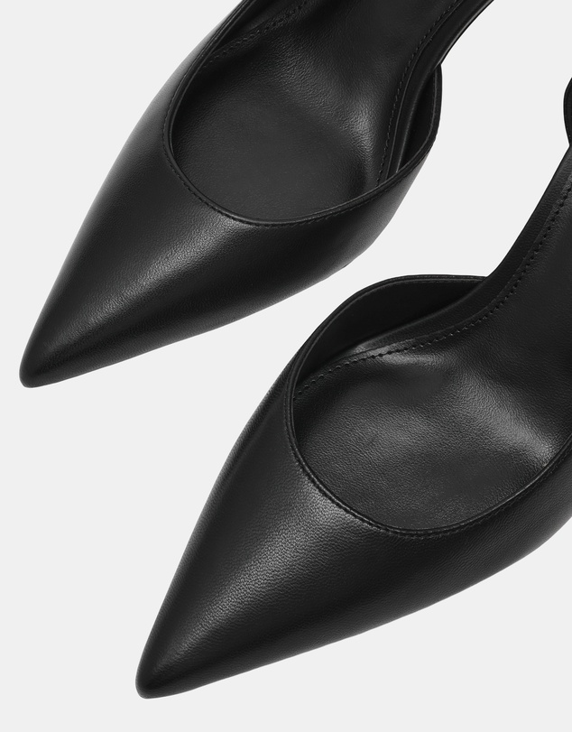 Steve Madden - Vena Black Leather Heels
