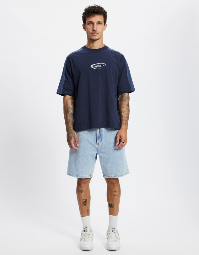 Thrills - Fusion Panel Box Fit Oversize Cropped Tee