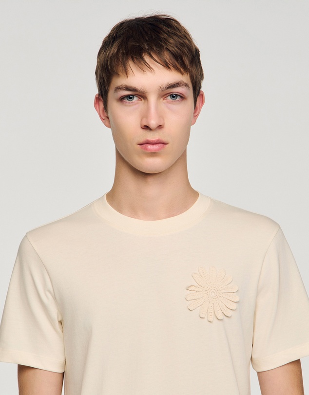 Sandro - Crochet Flower Tee Shirt