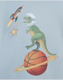 Fleur Harris - 'Out of This World' Orbit Tee in Pale Blue