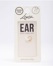 Lovisa - Gold Plated Cubic Zirconia Clicker Earrings 7mm