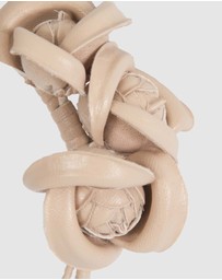 Max Alexander - Nude Leather Flowers Headband