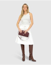Belle & Bloom - Let Me Wander Button Front Denim Midi Skirt