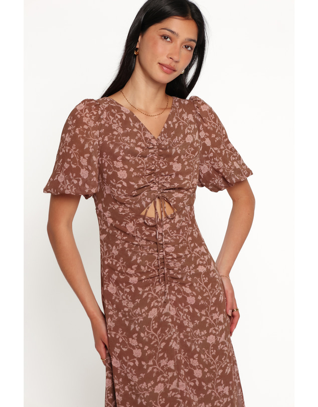 Petal & Pup - Munro Maxi Dress - Brown Floral