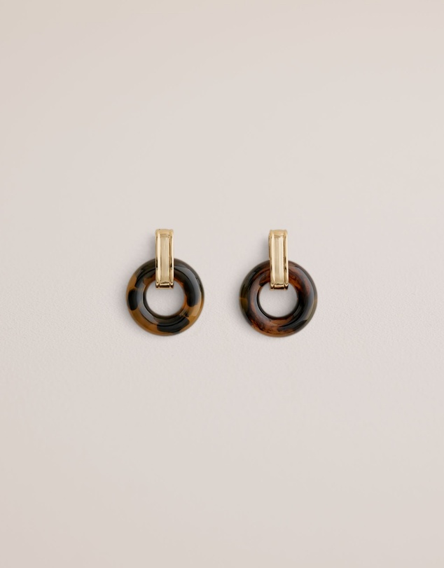 Trenery - Kaia Drop Earring in Tortoise Shell